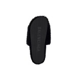 Balenciaga Furry Slide Black 654747W2DO11096