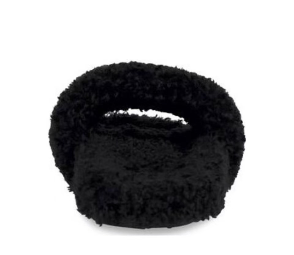 Balenciaga Furry Slide Black 654747W2DO11096