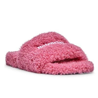 Balenciaga Furry Slide Pink  654261WBDZ05096 02
