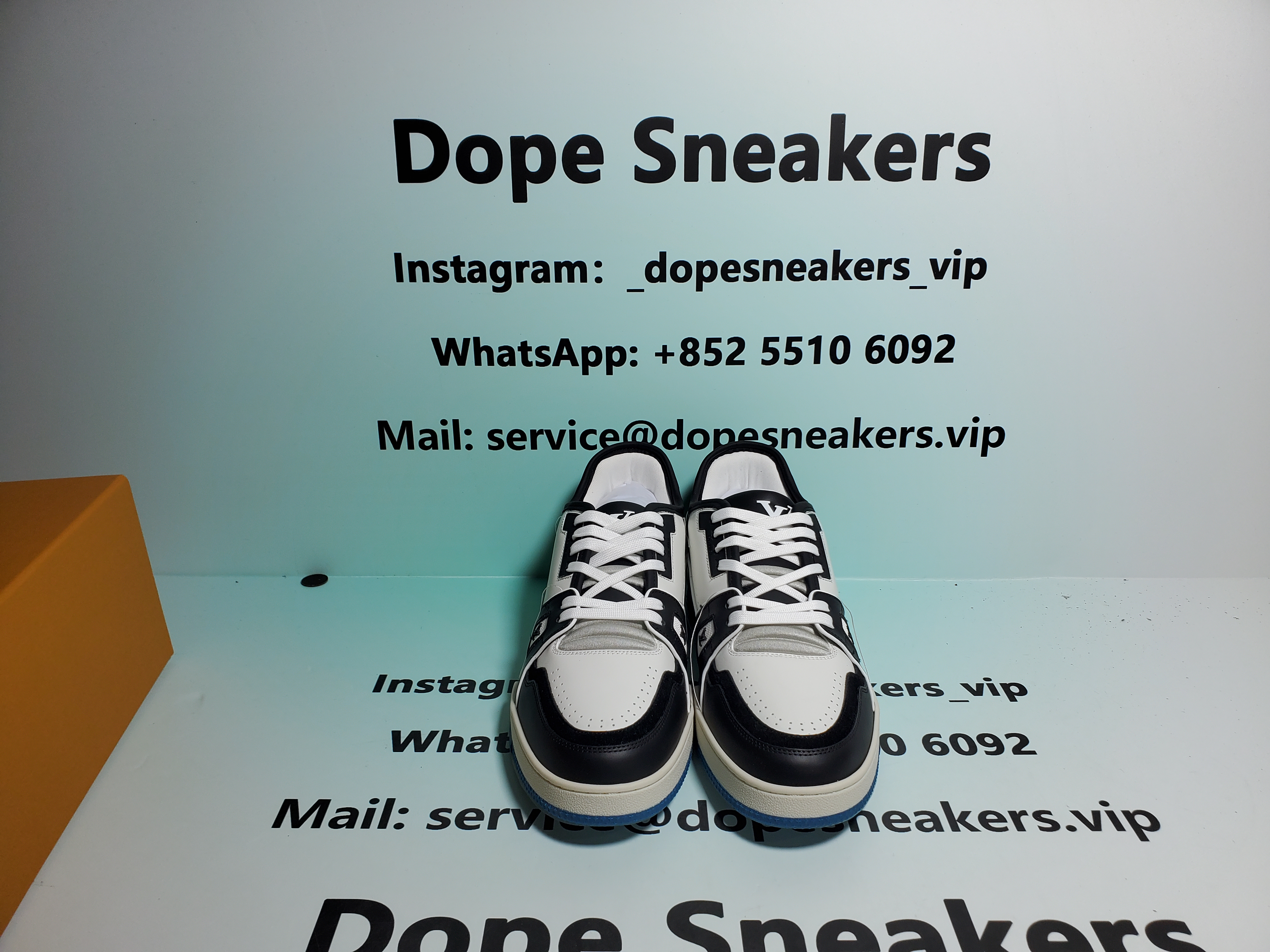 Louis Vuitton Trainer Black Blue  GO1220