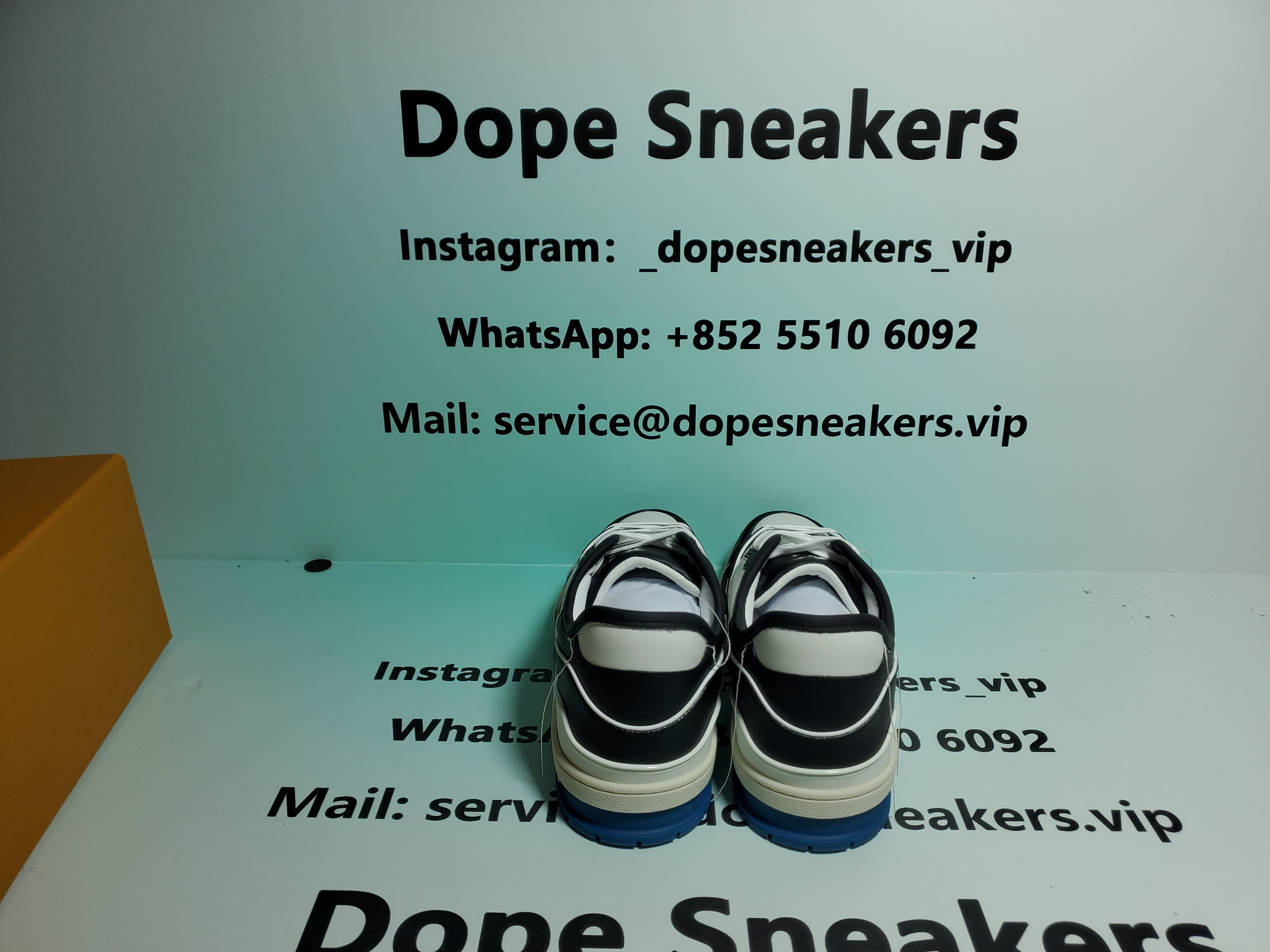 Louis Vuitton Trainer Black Blue  GO1220