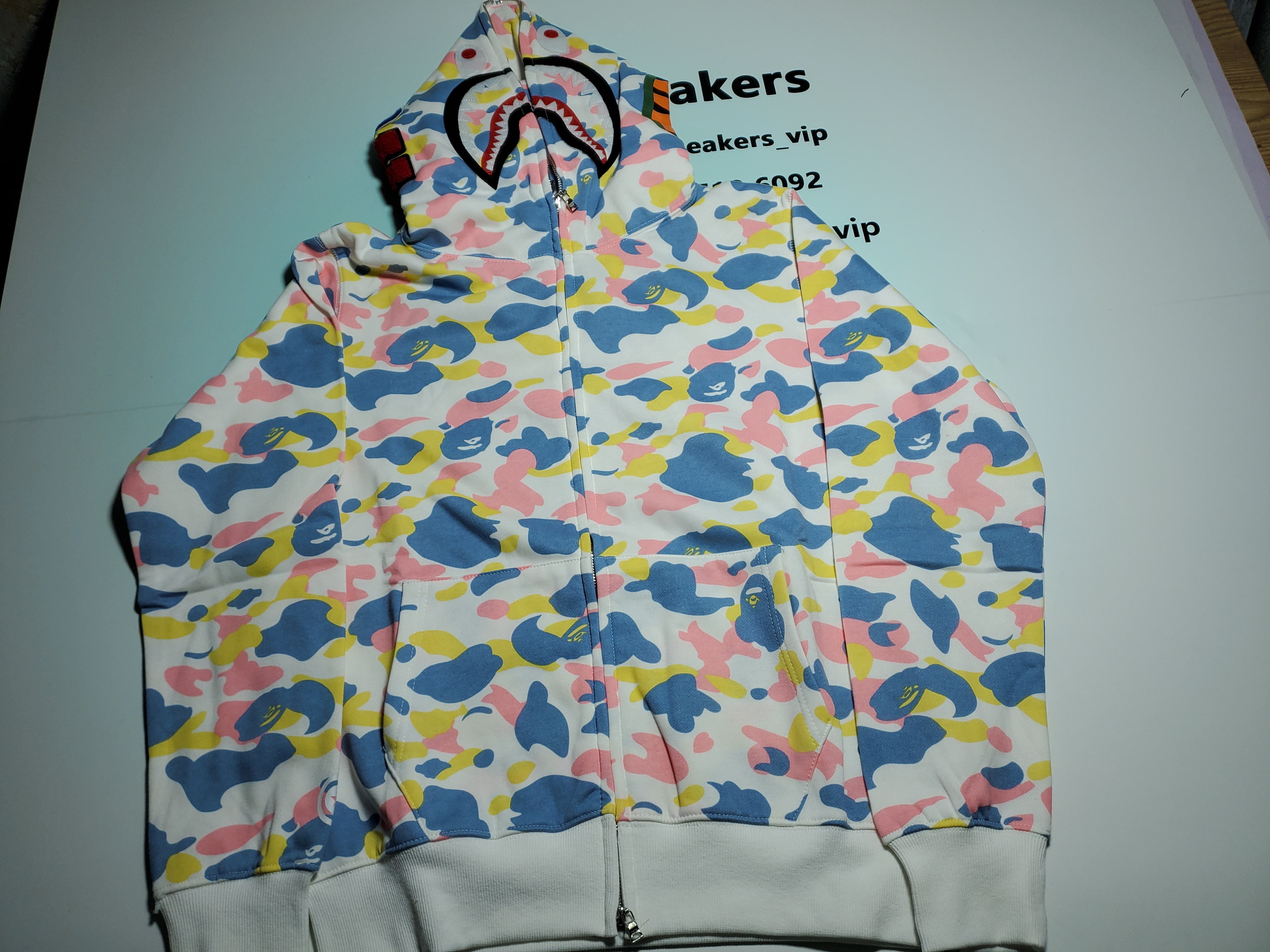 BAPE New Multi Camo 2nd Shark Full Zip Hoodie1J20-115-001