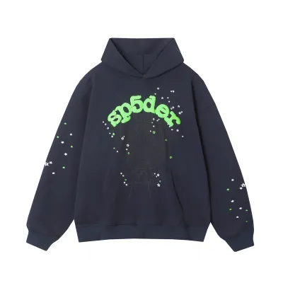 Sp5der Hoodie Navy 01