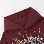 Sp5der Hoodie Burgundy
