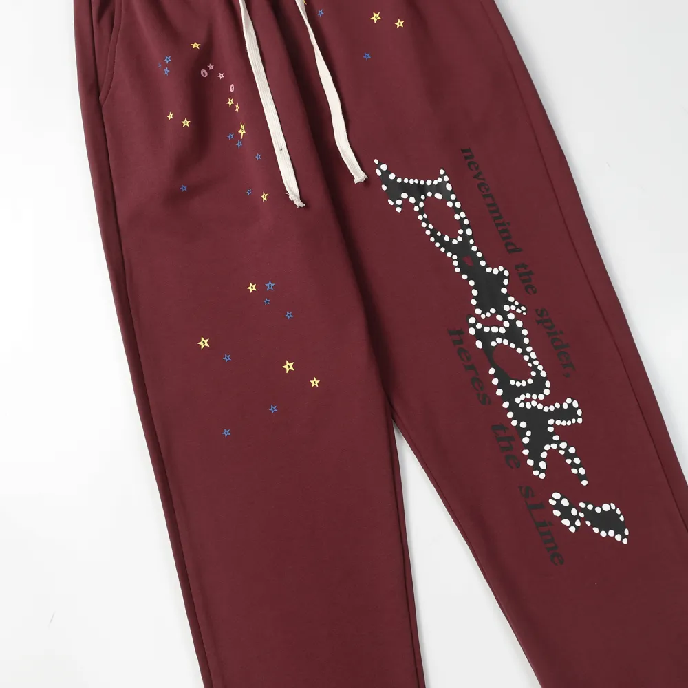 Sp5der Burgundy Sweatpant