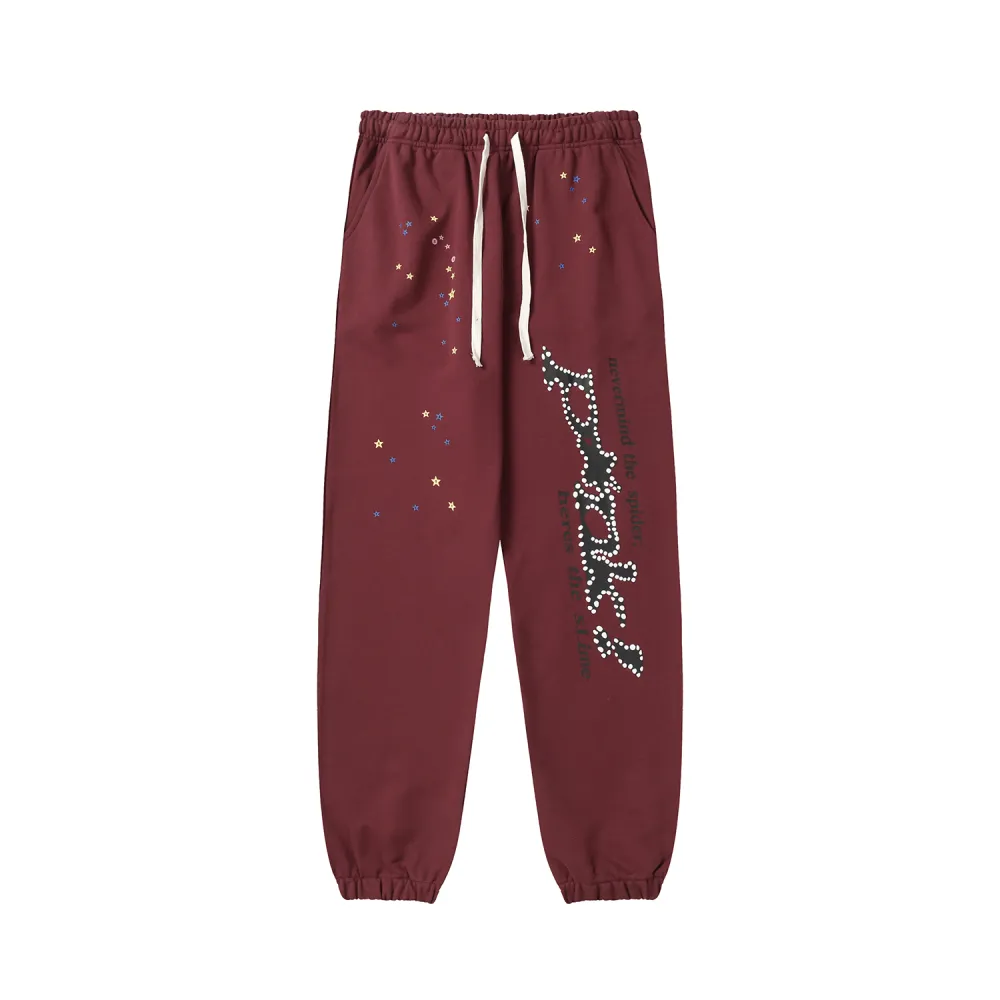 Sp5der Burgundy Sweatpant
