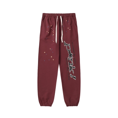Sp5der Burgundy Sweatpant 01