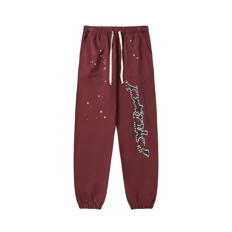 Sp5der Burgundy Sweatpant