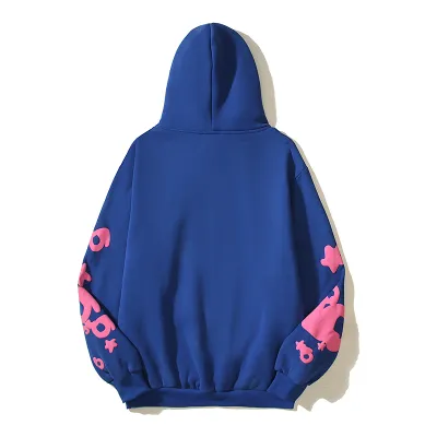 Sp5der Blue  Hoodie 02