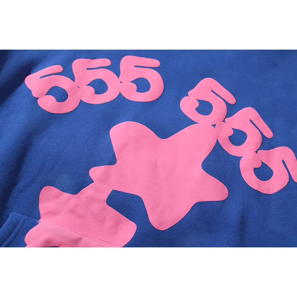 Sp5der Blue  Hoodie