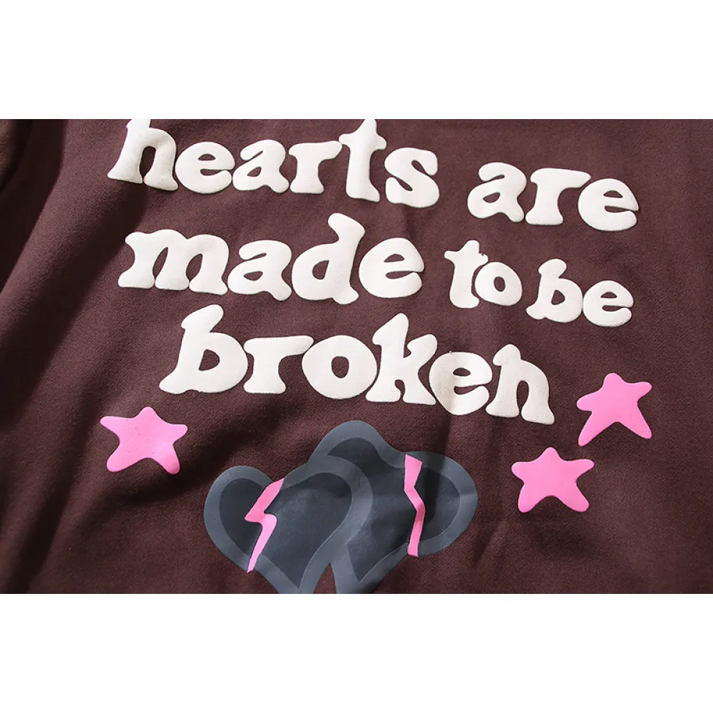 Sp5der Hoodie Pink Brown