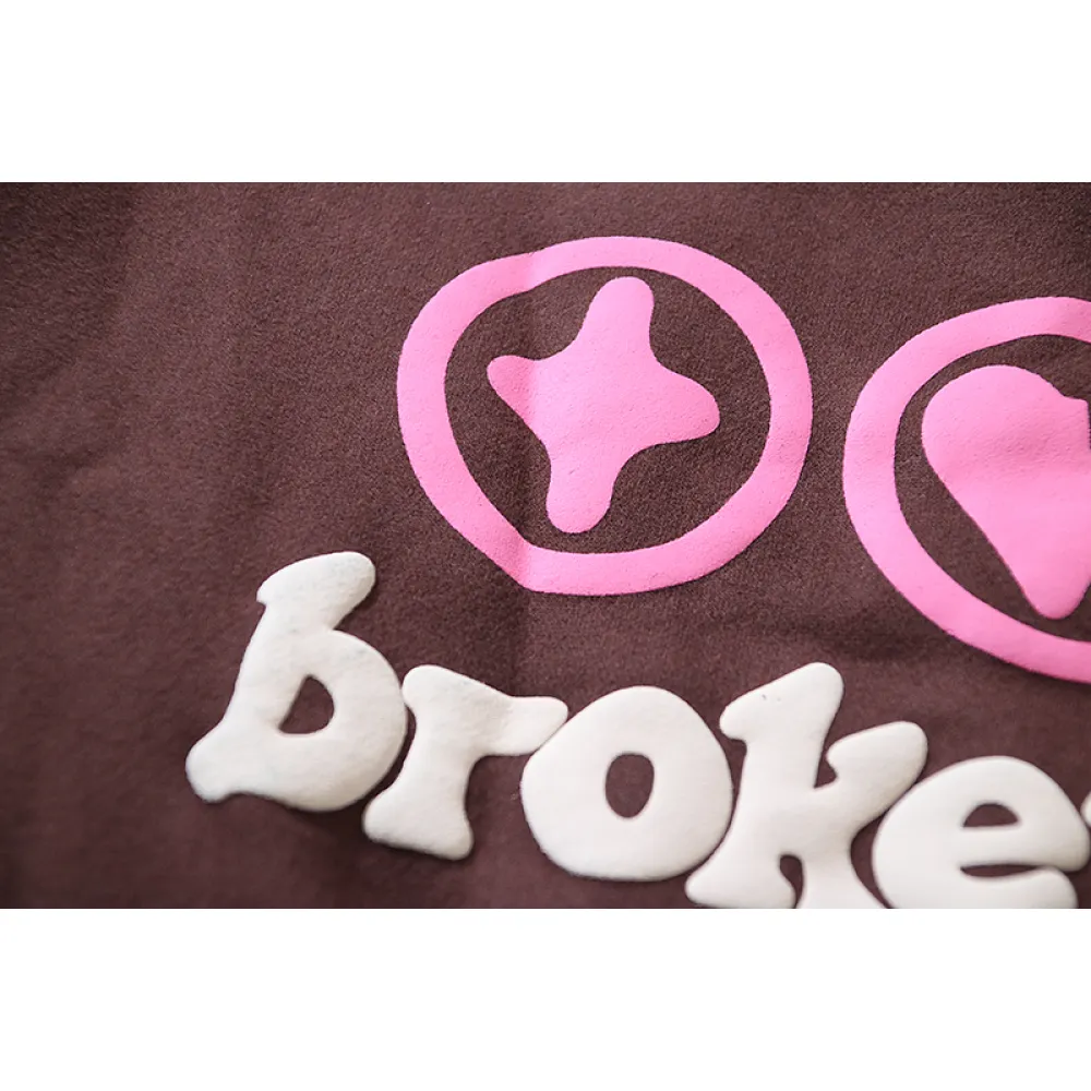 Sp5der Hoodie Pink Brown