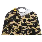  BAPE co-branded hell kitty camouflage zipper hoodie yellow