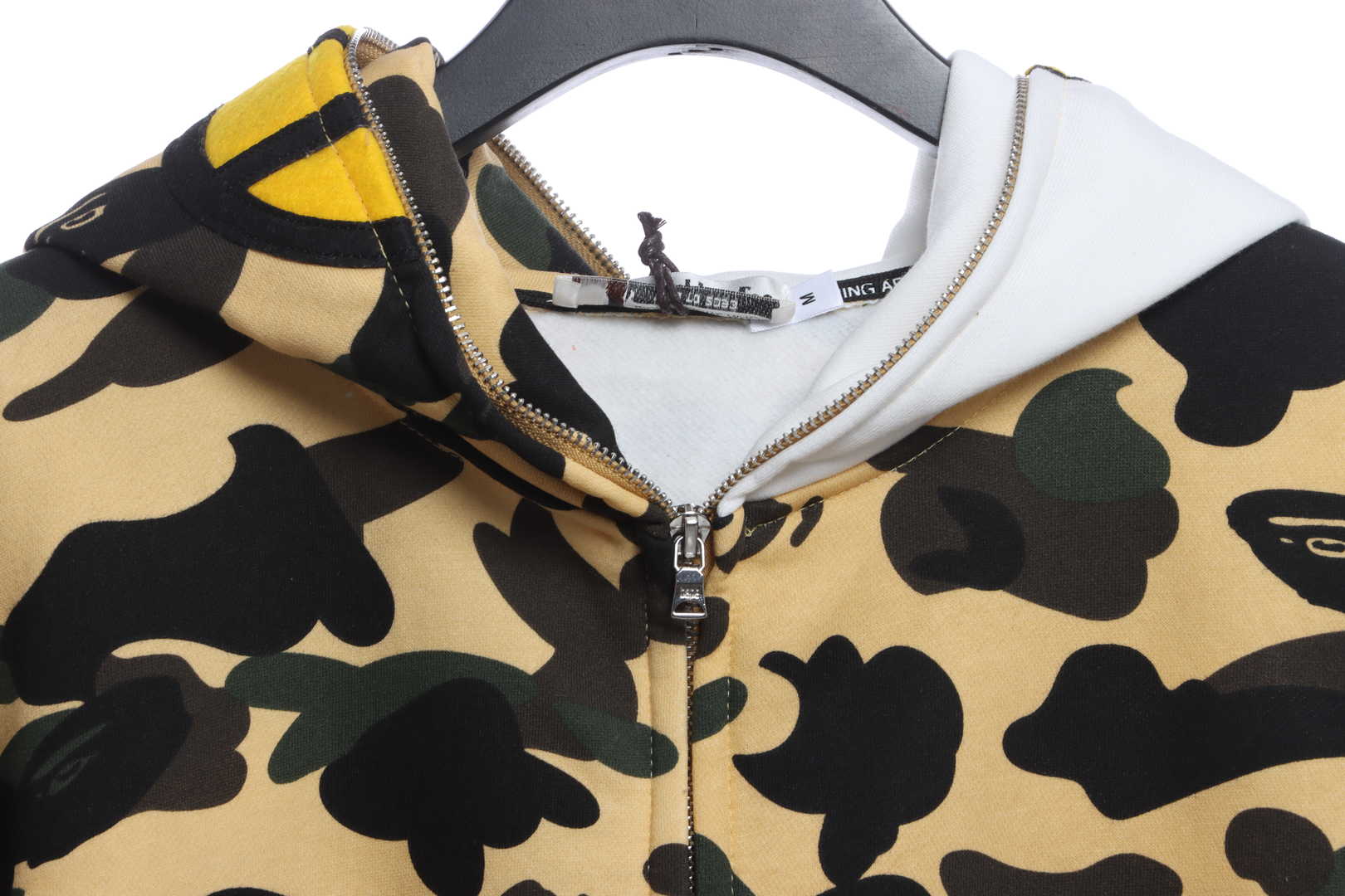 BAPE co-branded hell kitty camouflage zipper hoodie yellow