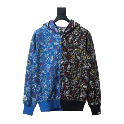  BAPE X MEDICOM TOY Co-branded Duplex Camouflage Hooded Hoodie 01