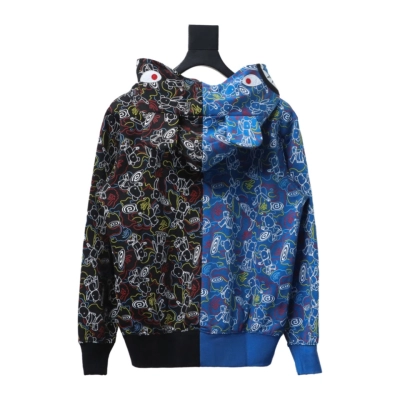  BAPE X MEDICOM TOY Co-branded Duplex Camouflage Hooded Hoodie 02
