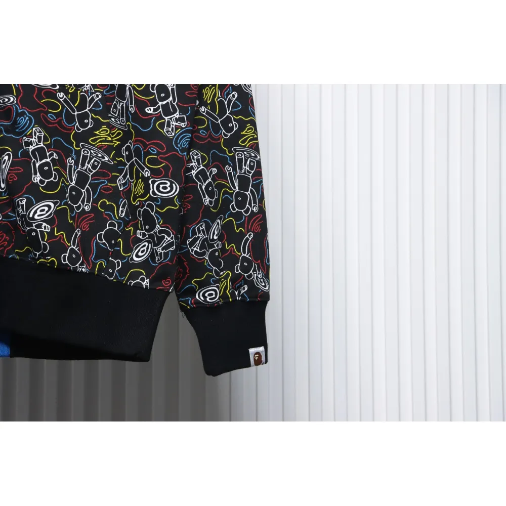  BAPE X MEDICOM TOY Co-branded Duplex Camouflage Hooded Hoodie