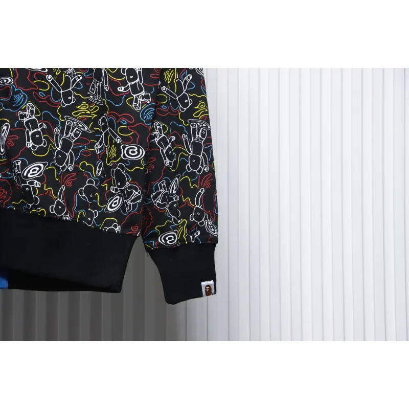  BAPE X MEDICOM TOY Co-branded Duplex Camouflage Hooded Hoodie