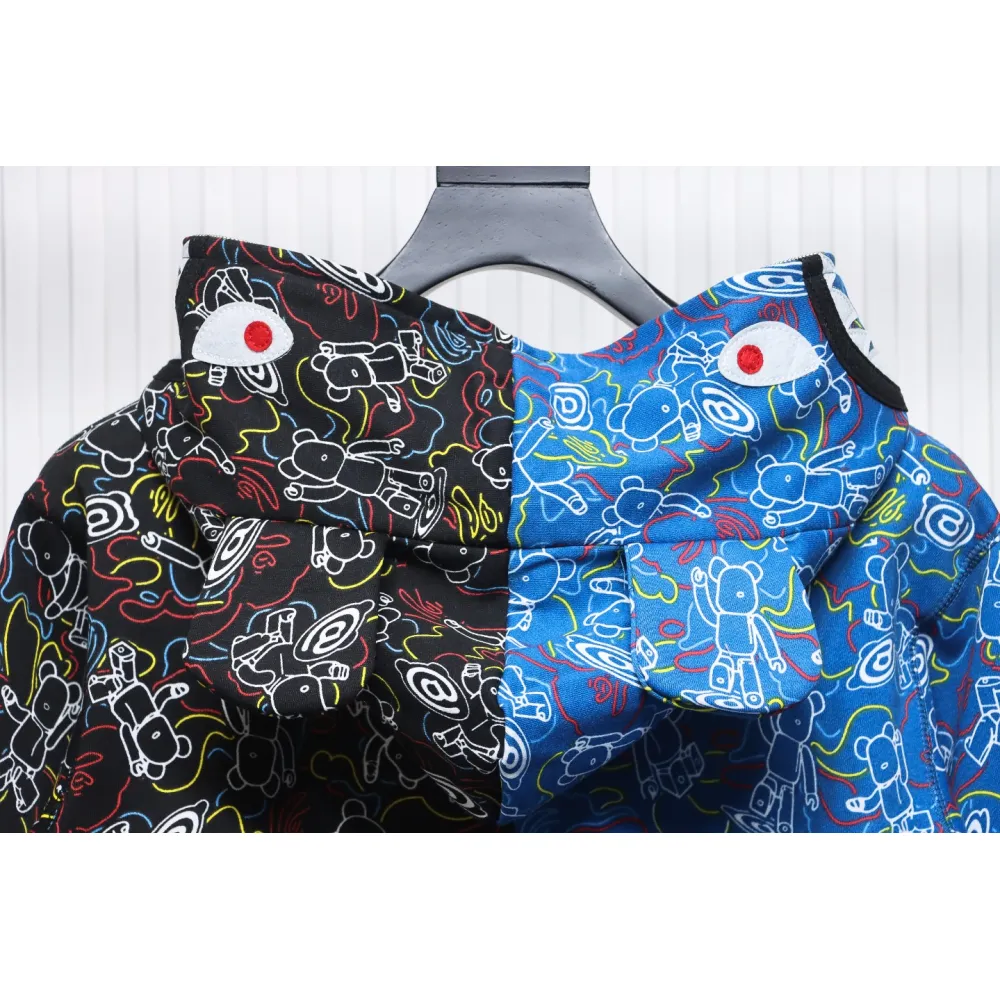  BAPE X MEDICOM TOY Co-branded Duplex Camouflage Hooded Hoodie