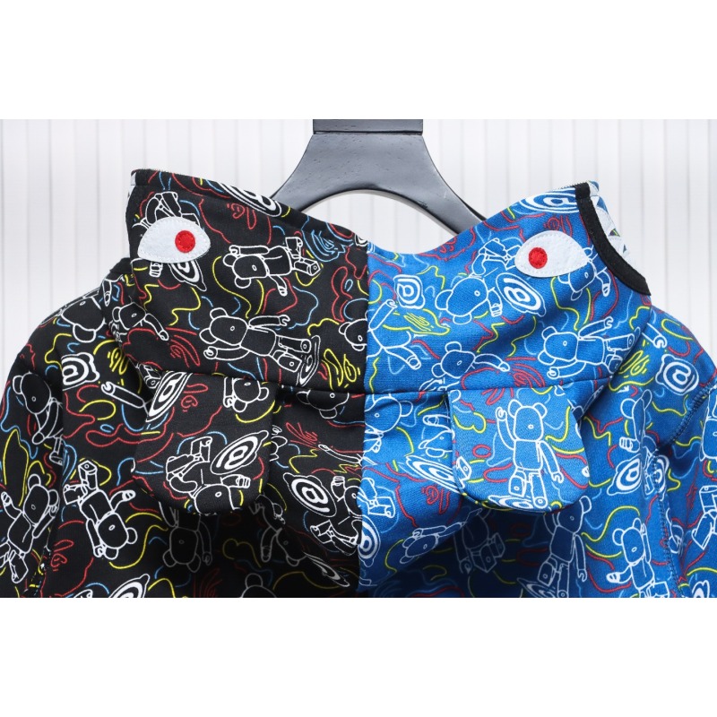  BAPE X MEDICOM TOY Co-branded Duplex Camouflage Hooded Hoodie