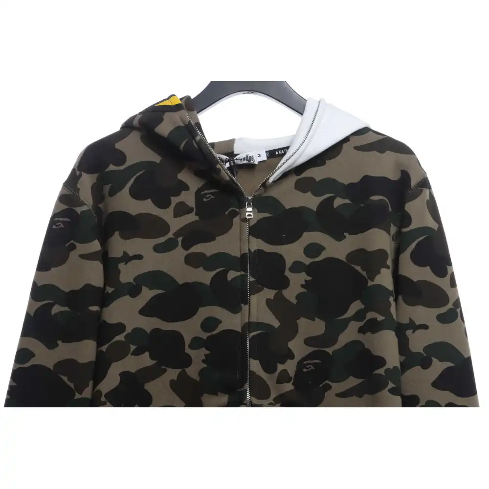 BAPE co-branded hell kitty camouflage zipper hoodie Green