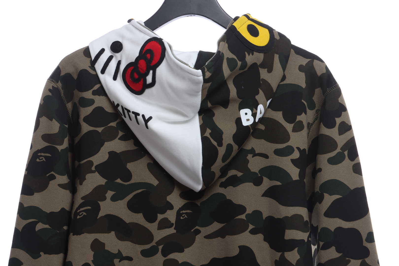 BAPE co-branded hell kitty camouflage zipper hoodie Green