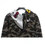 BAPE co-branded hell kitty camouflage zipper hoodie Green