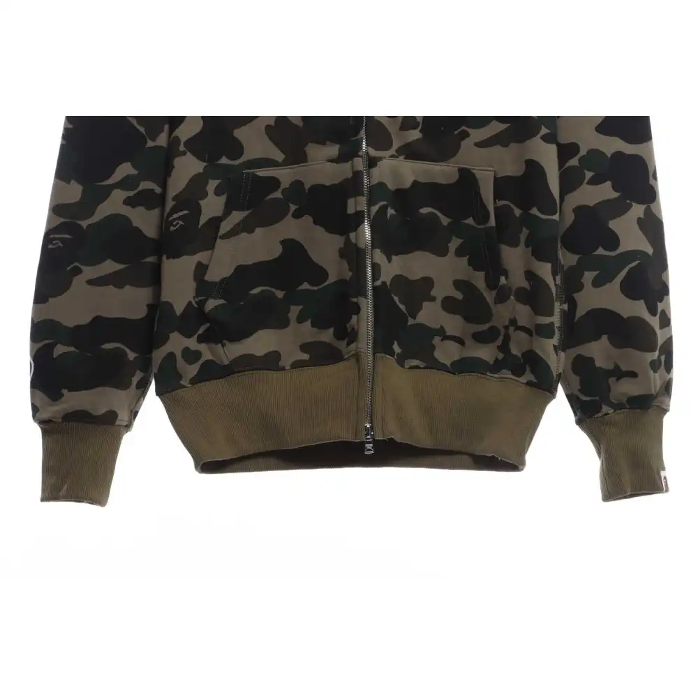 BAPE co-branded hell kitty camouflage zipper hoodie Green