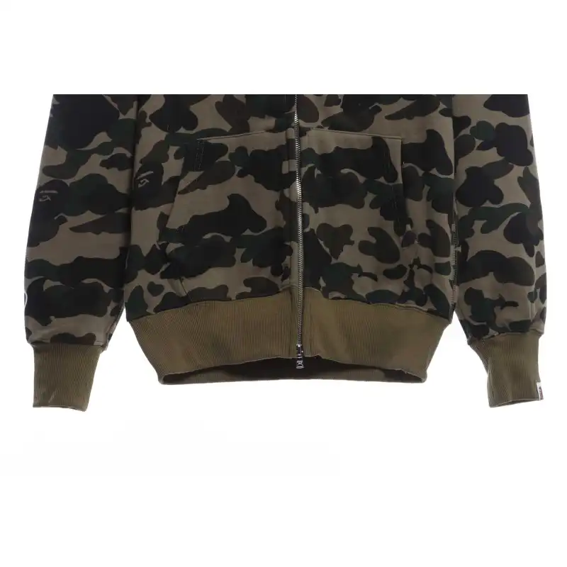 BAPE co-branded hell kitty camouflage zipper hoodie Green
