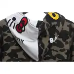 BAPE co-branded hell kitty camouflage zipper hoodie Green