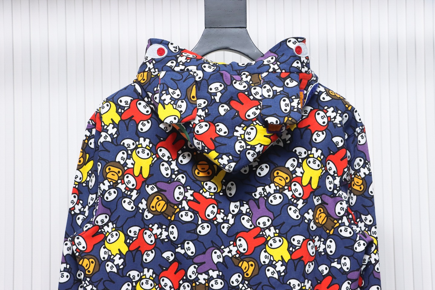 BAPE Full Print Melody Shark Head Tiger Head Zipper Double Hooded Hoodie