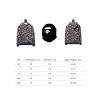 BAPE Full Print Melody Shark Head Tiger Head Zipper Double Hooded Hoodie