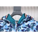 BAPE Shark's Head Tiger's Head Zipper Camo Double Hoodie Blue