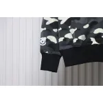 BAPE Shark's Head Tiger's Head Zipper Luminous Camo Double Hoodie Gray Black