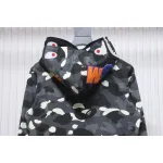 BAPE Shark's Head Tiger's Head Zipper Luminous Camo Double Hoodie Gray Black
