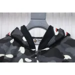 BAPE Shark's Head Tiger's Head Zipper Luminous Camo Double Hoodie Gray Black