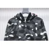 BAPE Shark's Head Tiger's Head Zipper Luminous Camo Double Hoodie Gray Black