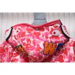 BAPE Shark's Head Tiger Zipper Camo Double Hoodie Pink