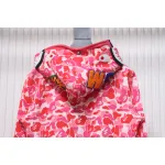 BAPE Shark's Head Tiger Zipper Camo Double Hoodie Pink