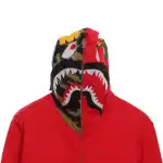 BAPE Solid Colorblocked Camo Shark Hoodie