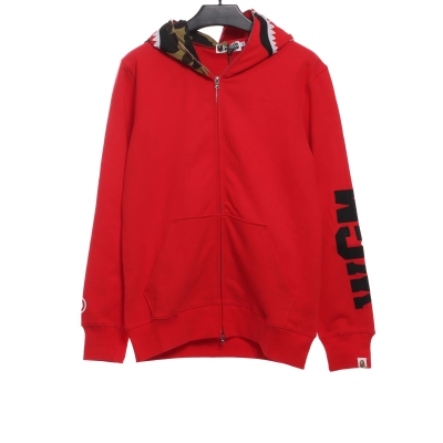 BAPE Solid Colorblocked Camo Shark Hoodie 01