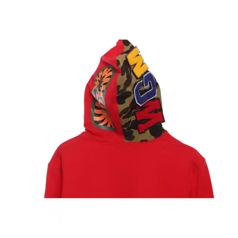 BAPE Solid Colorblocked Camo Shark Hoodie
