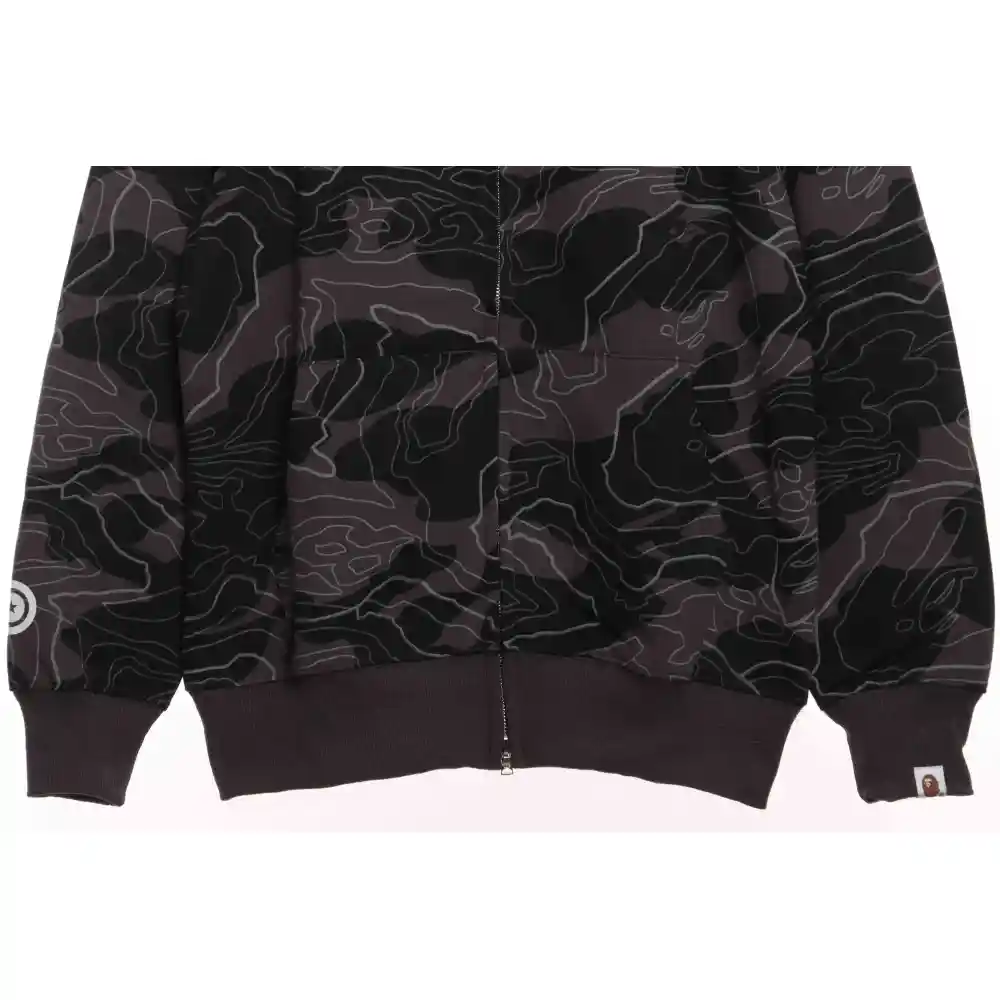 BAPE Overlay Camouflage Shark Zip Hoodie