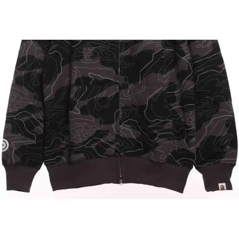 BAPE Overlay Camouflage Shark Zip Hoodie