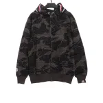BAPE Overlay Camouflage Shark Zip Hoodie