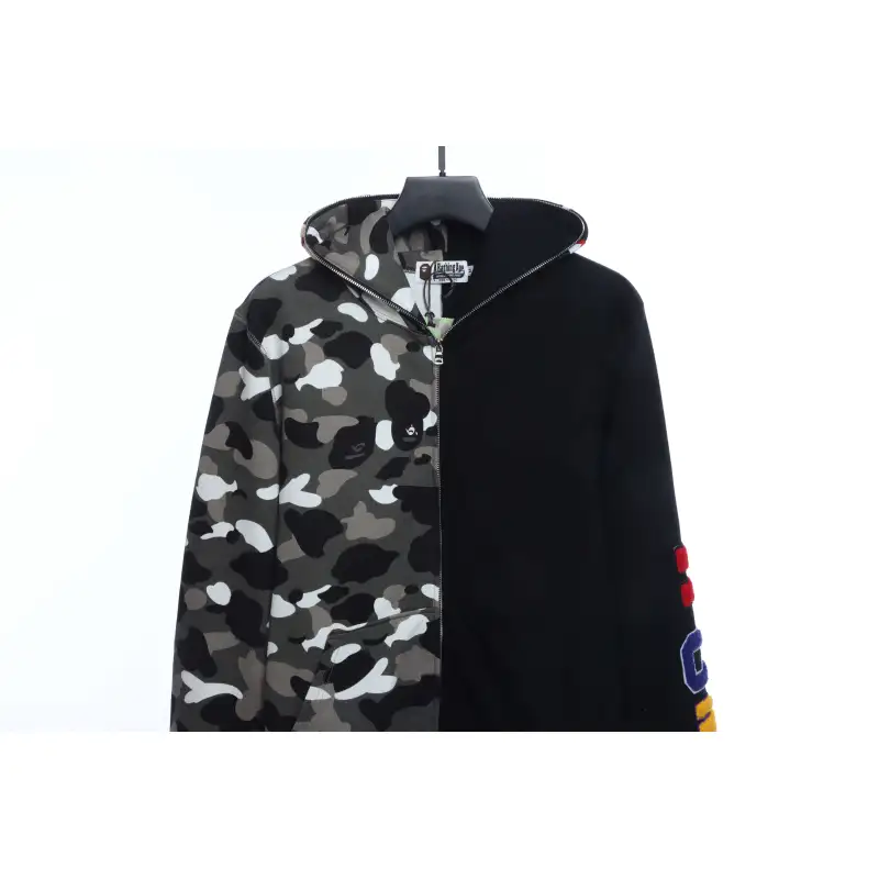 BAPE patchwork camouflage hoodie