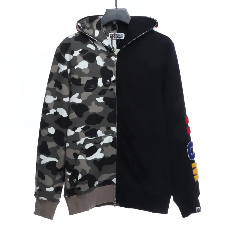 BAPE patchwork camouflage hoodie
