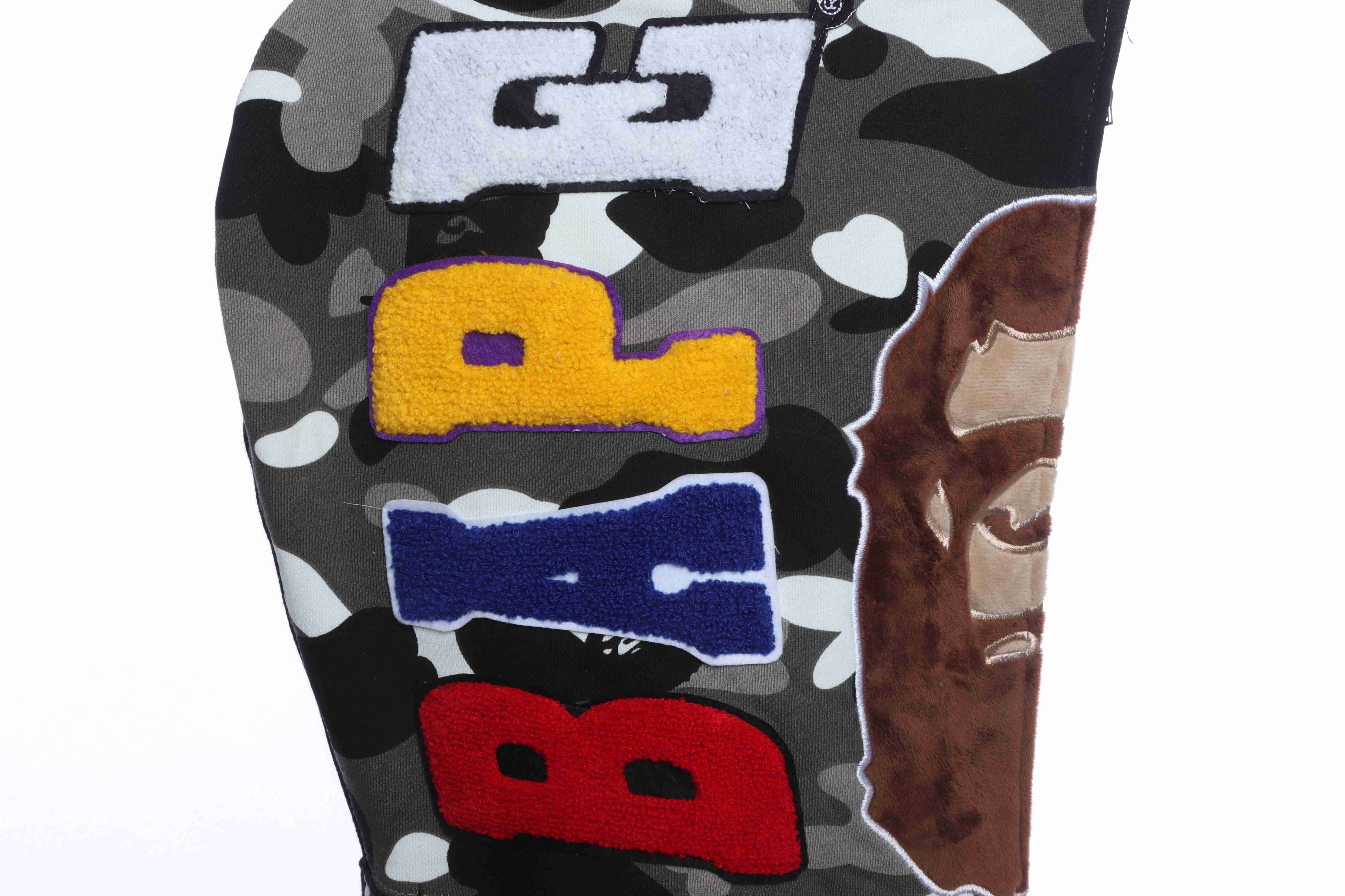 BAPE patchwork camouflage hoodie