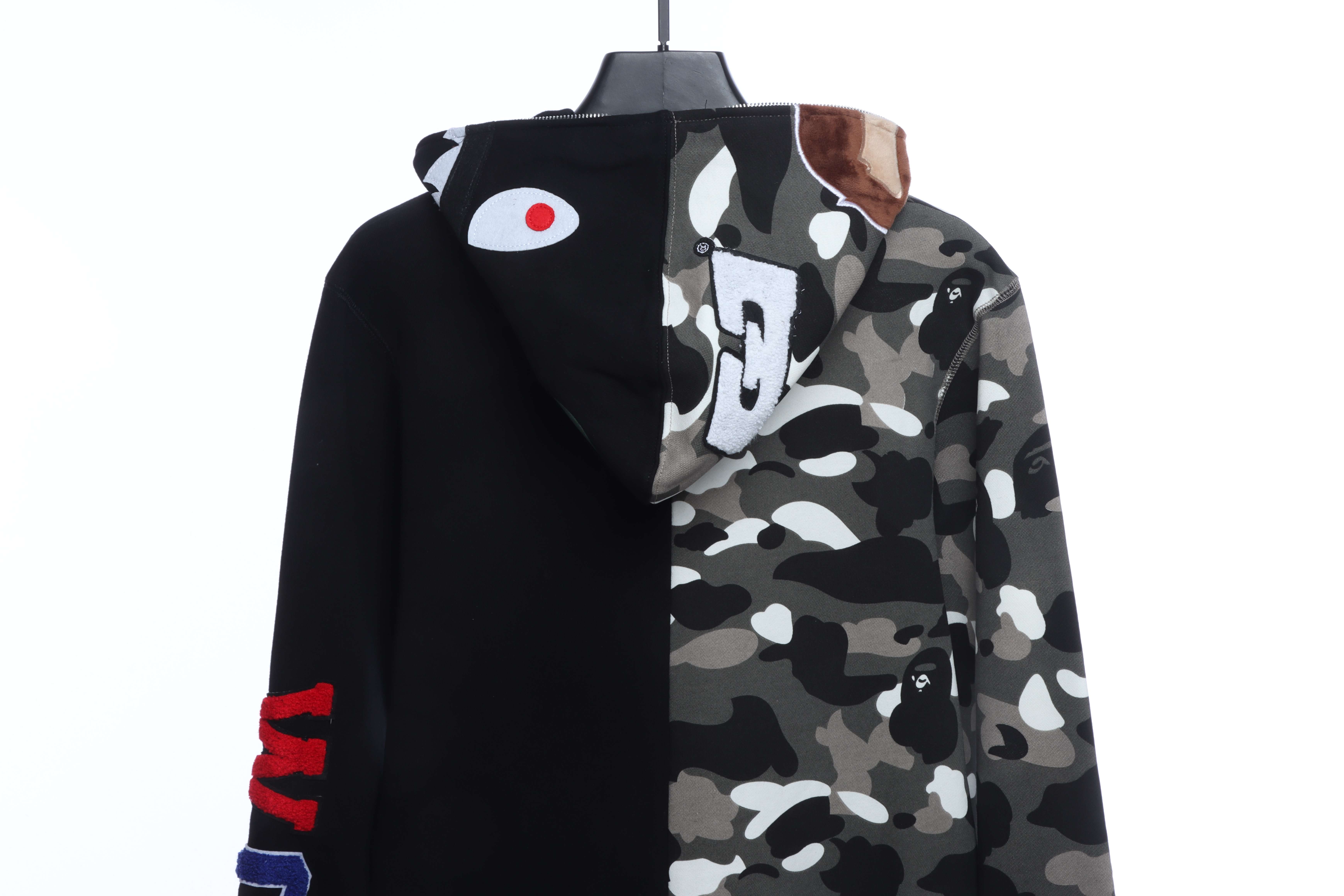 BAPE patchwork camouflage hoodie