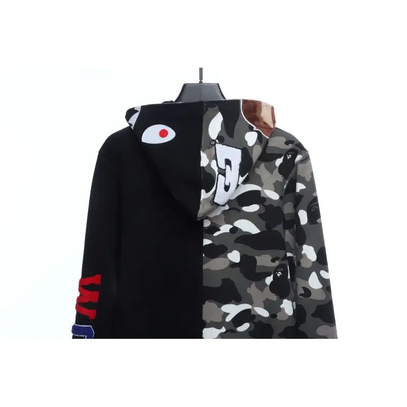 BAPE patchwork camouflage hoodie